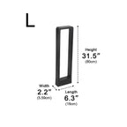 Lampe de Poteau Moderne Étanche à LED Noire en Cadre Rectangulaire