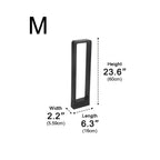 Lampe de Poteau Moderne Étanche à LED Noire en Cadre Rectangulaire