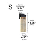 Applique Murale Moderne Étanche en Cristal à Bulles Rectangulaire LED