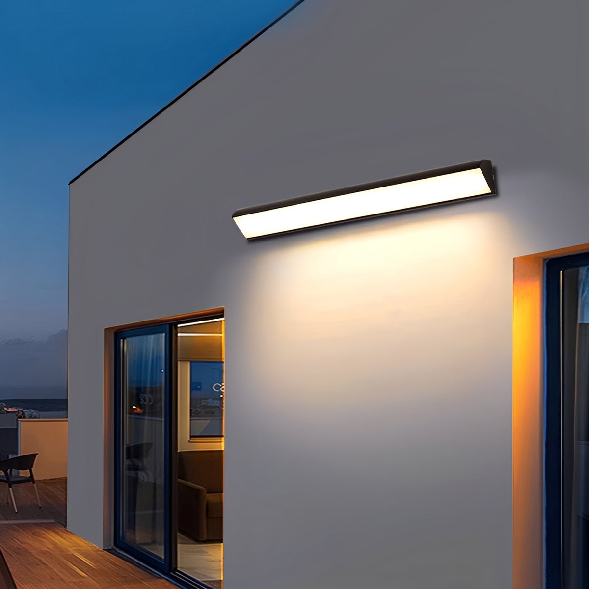 Lumières LED étanches noires pour extérieur, éclairage de porche, lumières murales extérieures