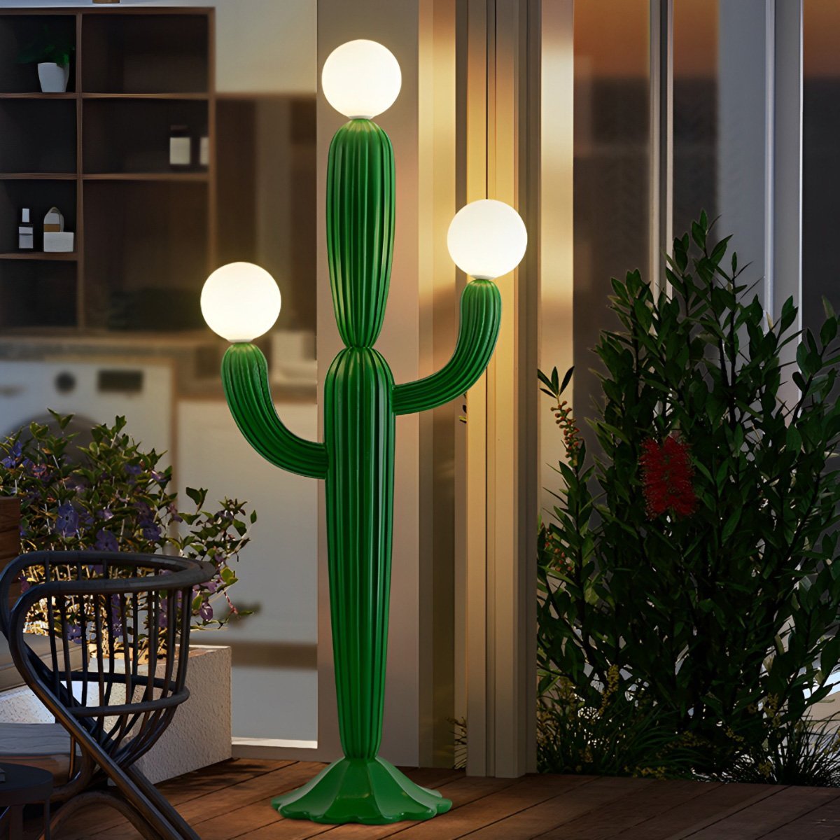 Lampe sur pied dimmable en forme de cactus créatif - Décoration intérieure