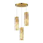 Lustre en Cristal de Verre avec Pendentif en Fer Créatif