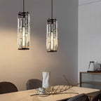 Lustre en Cristal de Verre avec Pendentif en Fer Créatif