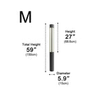 Lumières de Poste LED Cylindrique Noire Moderne Extérieure