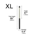 Lumières de Poste LED Cylindrique Noire Moderne Extérieure