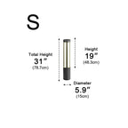 Lumières de Poste LED Cylindrique Noire Moderne Extérieure