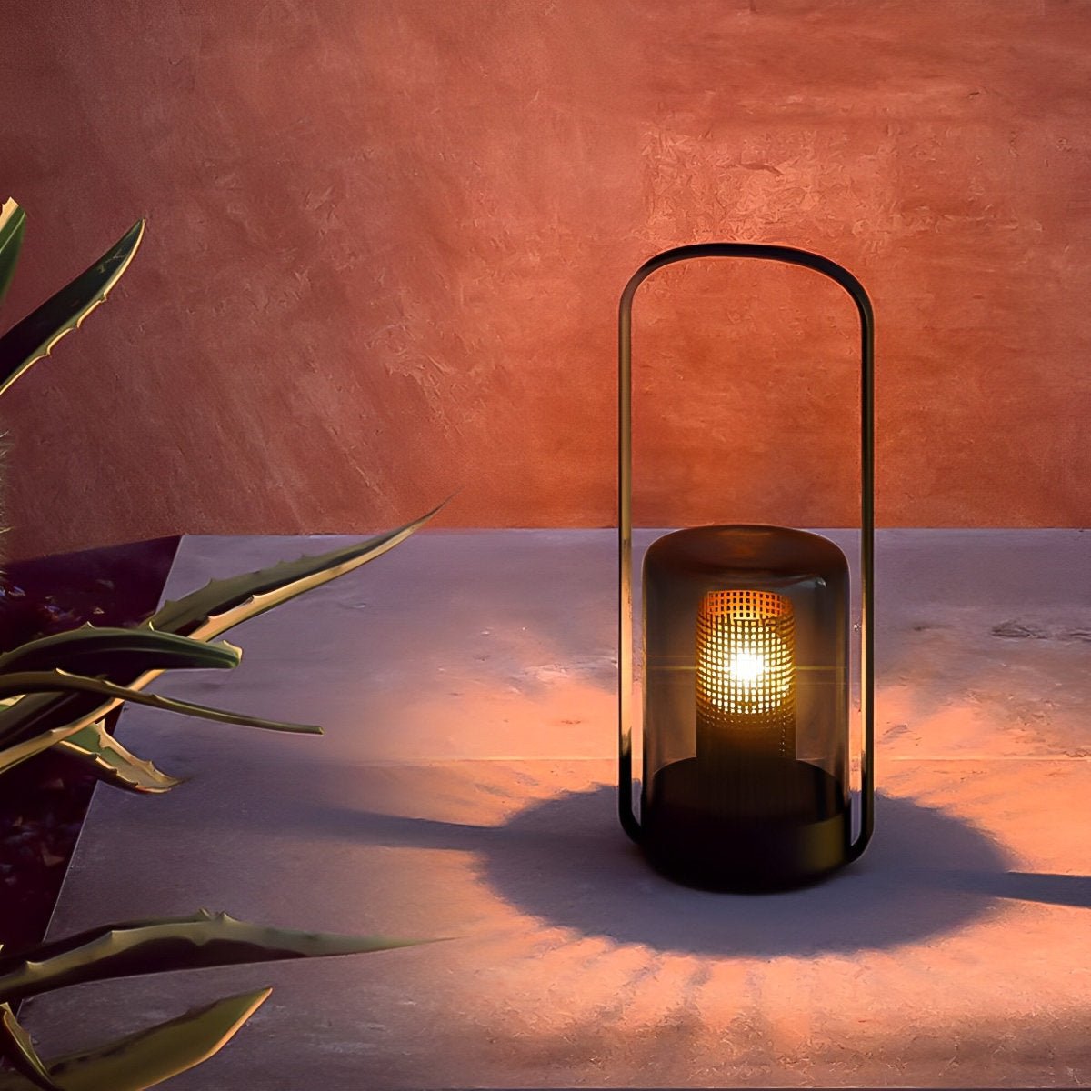 Lampe de table et de sol extérieure LED solaire étanche en cylindre