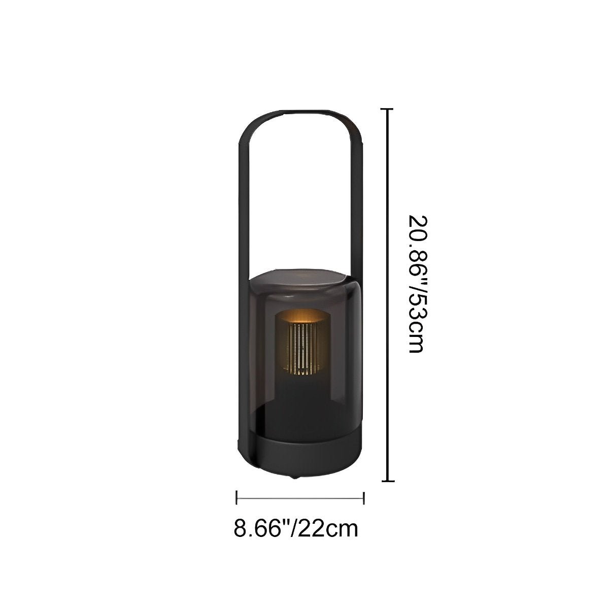 Lampe de table et de sol extérieure LED solaire étanche en cylindre