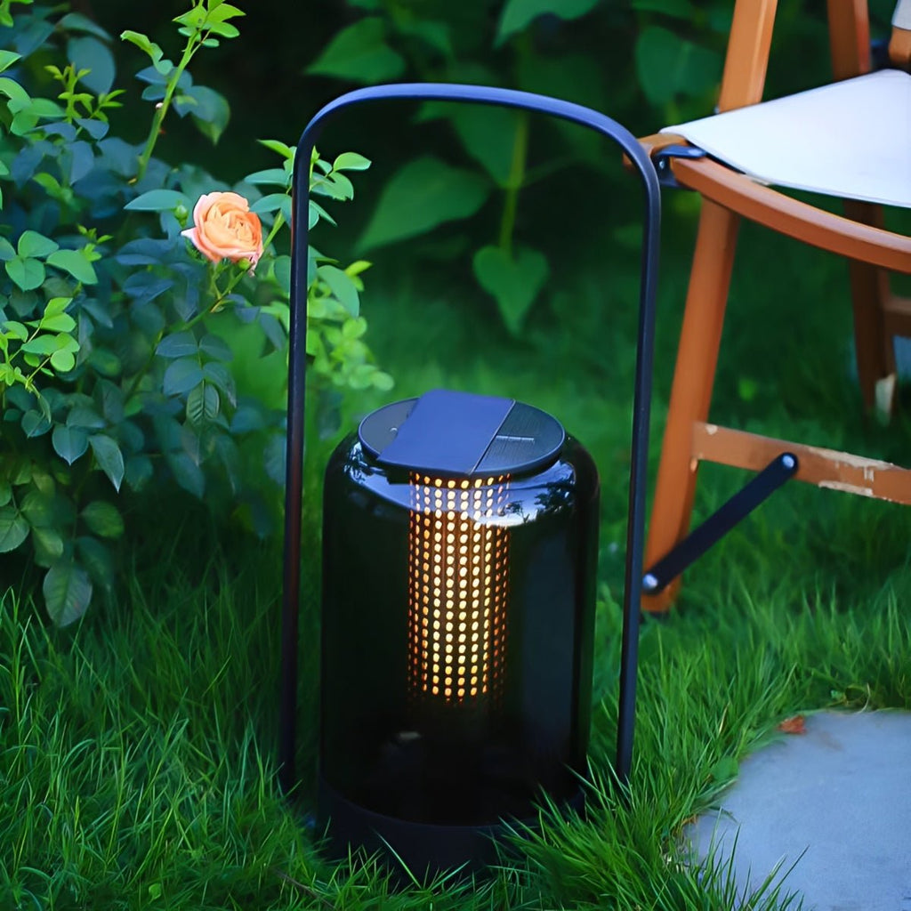 Lampe de table et de sol extérieure LED solaire étanche en cylindre