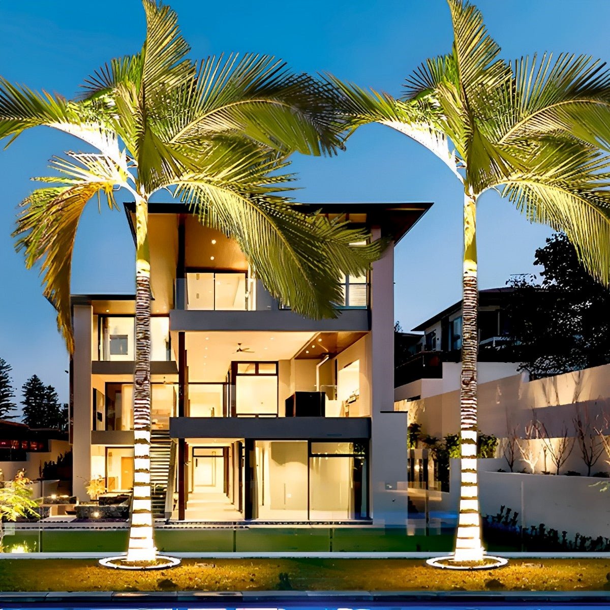 Lumières Spot LED Arc Étanches DIY pour Extérieur - Lumières pour Arbres et Pelouse