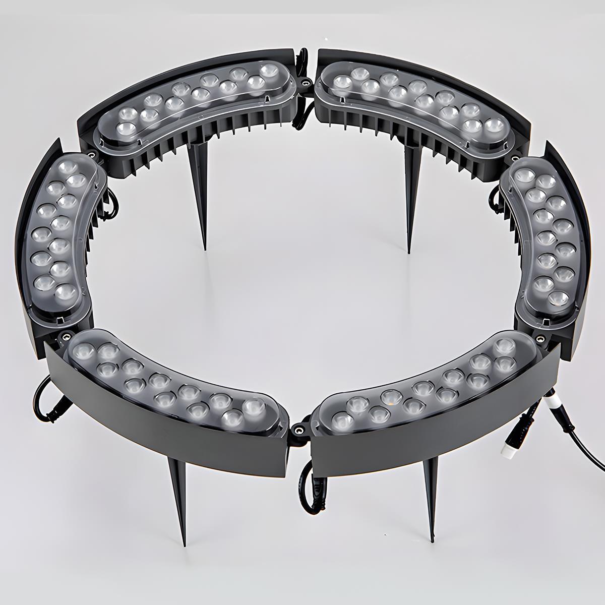 Lumières Spot LED Arc Étanches DIY pour Extérieur - Lumières pour Arbres et Pelouse