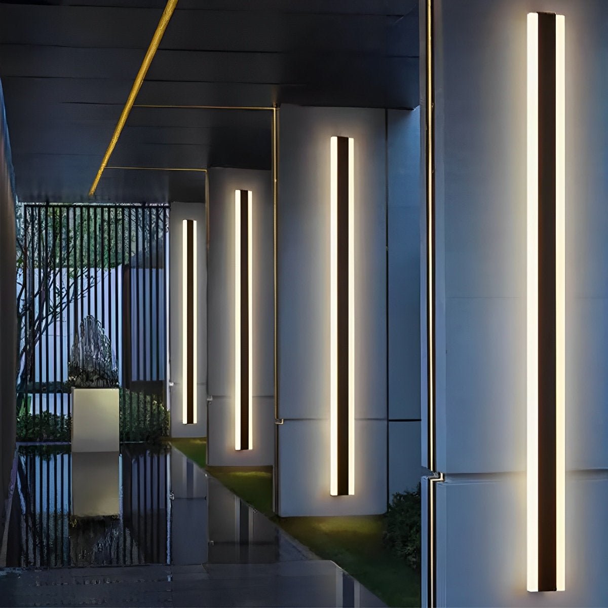 Appliques murales LED étanches minimalistes pour jardin en extérieur