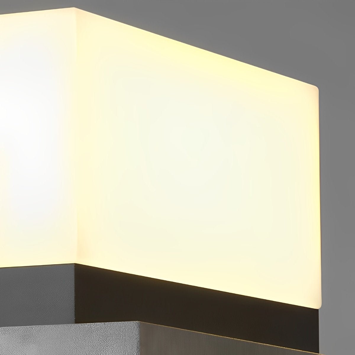 Lumières de Poteau Solaire Modernes Étanches LED Noires Carrées Minimalistes