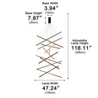 Chandelier Moderne Noir LED à Dimming Continu Minimaliste