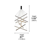 Chandelier Moderne Noir LED à Dimming Continu Minimaliste