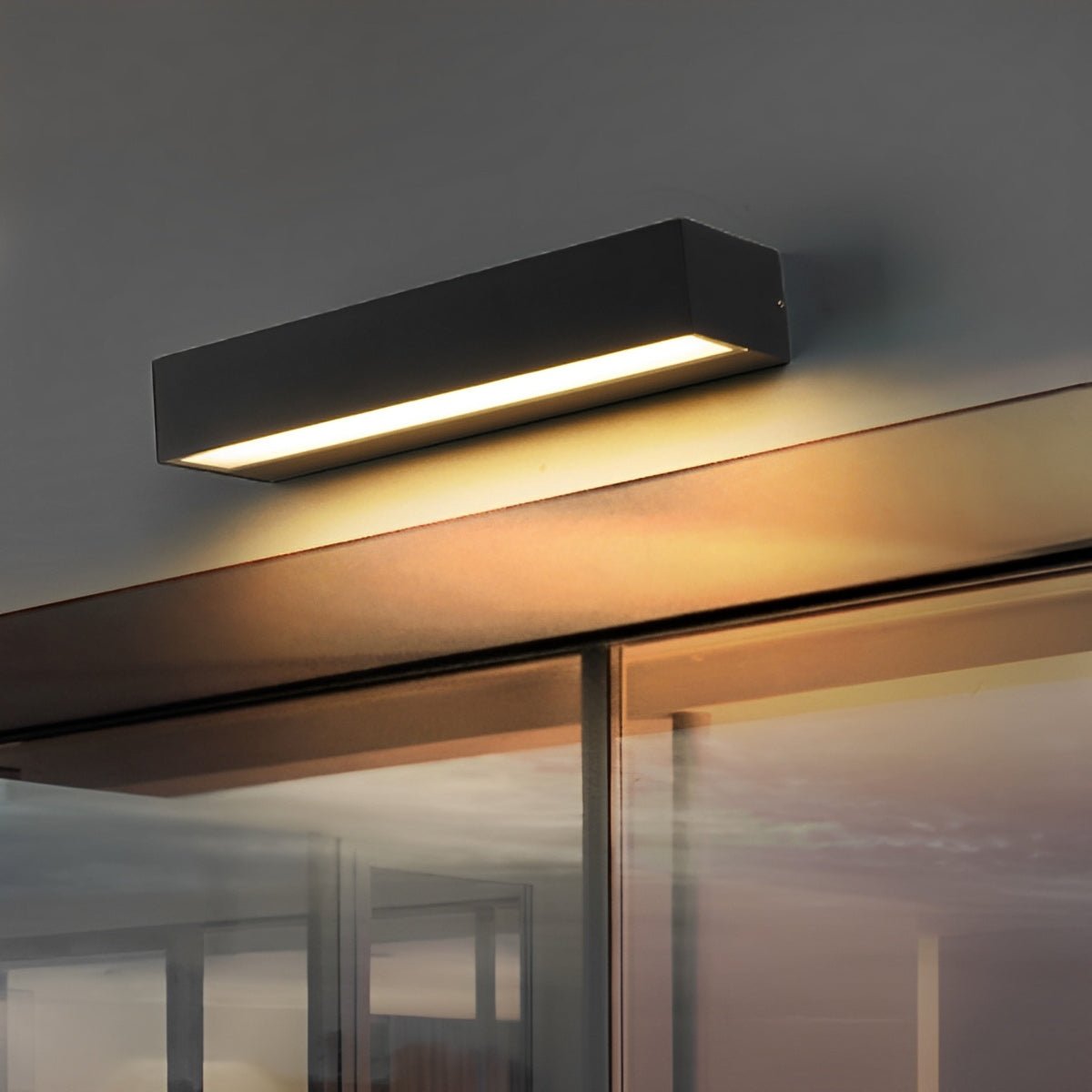 Lumière de Mur Extérieure Moderne Minimaliste Étanche LED Noire