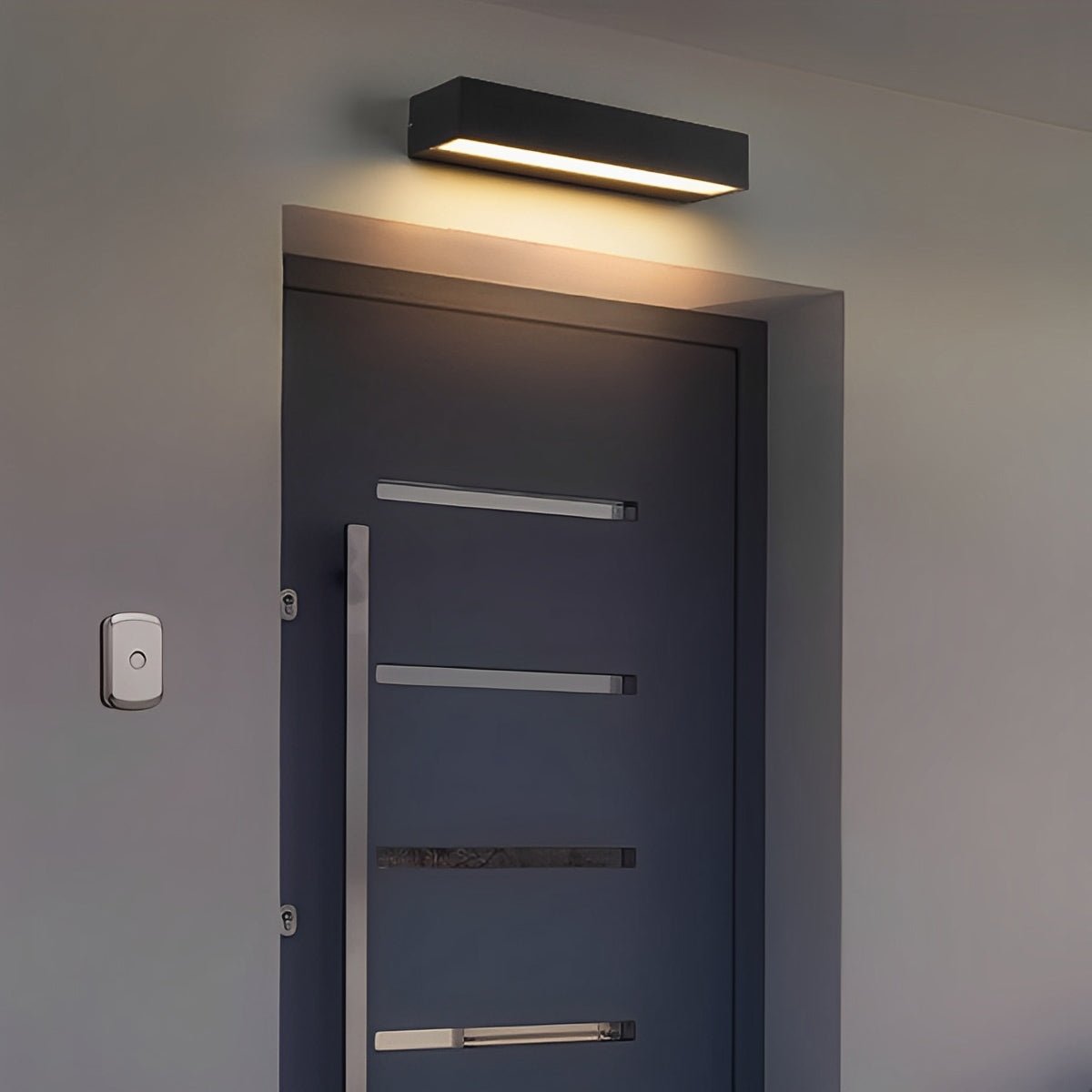 Lumière de Mur Extérieure Moderne Minimaliste Étanche LED Noire