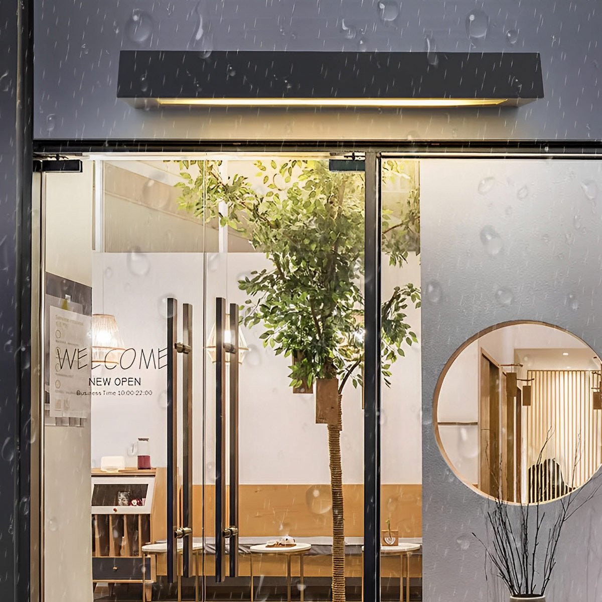 Lumière de Mur Extérieure Moderne Minimaliste Étanche LED Noire