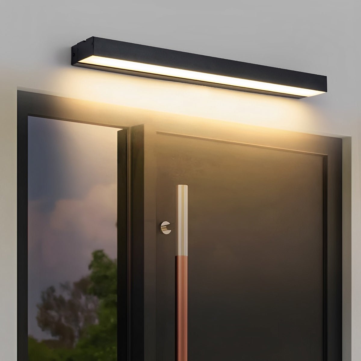 Lumière de Mur Extérieure Moderne Minimaliste Étanche LED Noire