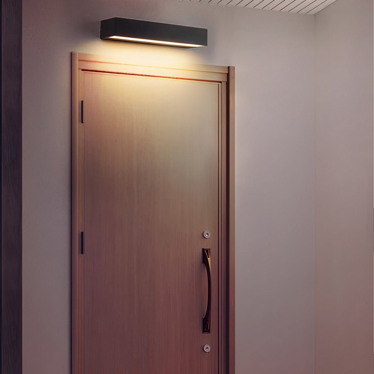 Lumière de Mur Extérieure Moderne Minimaliste Étanche LED Noire