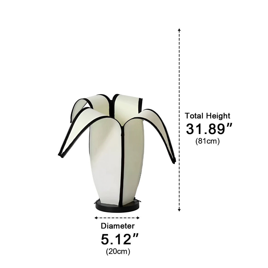 Lampe sur pied LED à brancher au design moderne en forme de banane