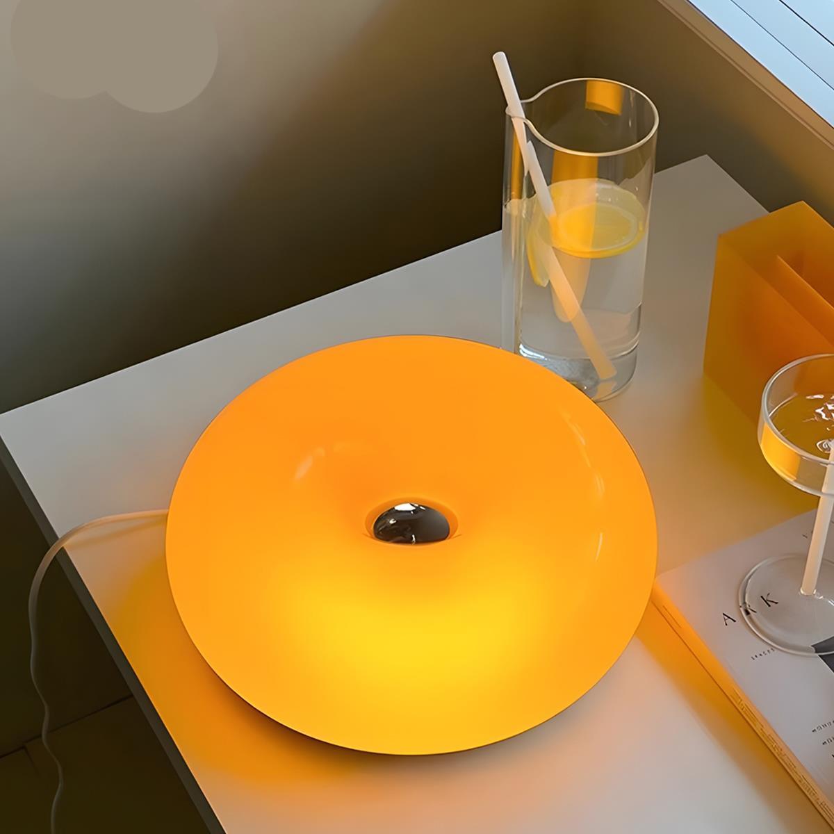 Lampe de Table LED Intérieure Créative Donut Bauhaus Moderne