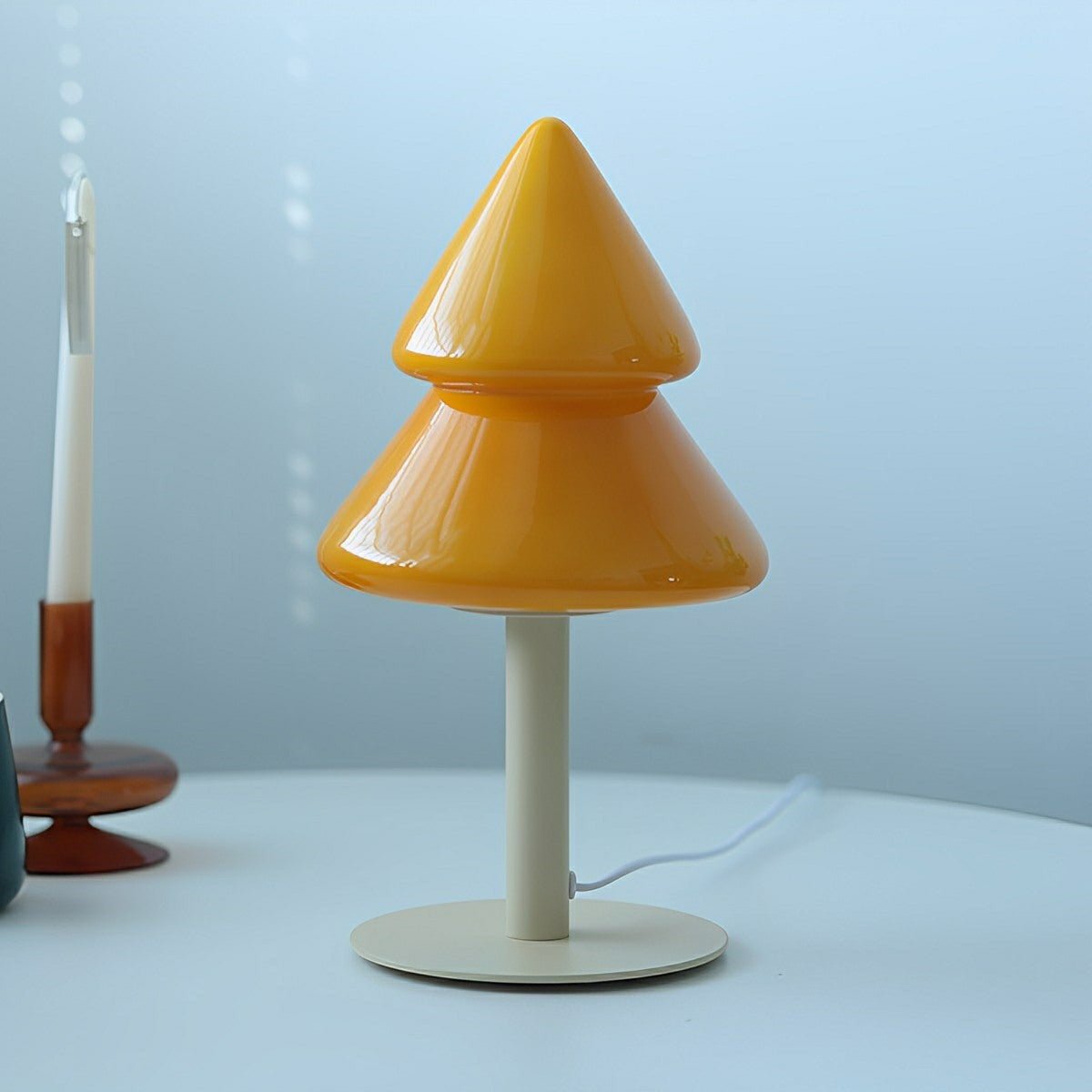 Lampe de Table LED en Verre Arbre de Noël Moderne à Brancher