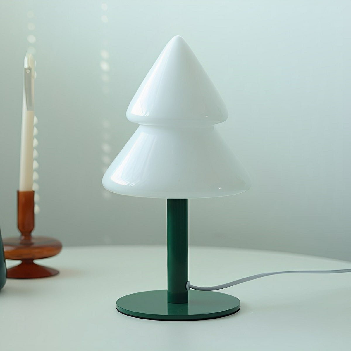 Lampe de Table LED en Verre Arbre de Noël Moderne à Brancher