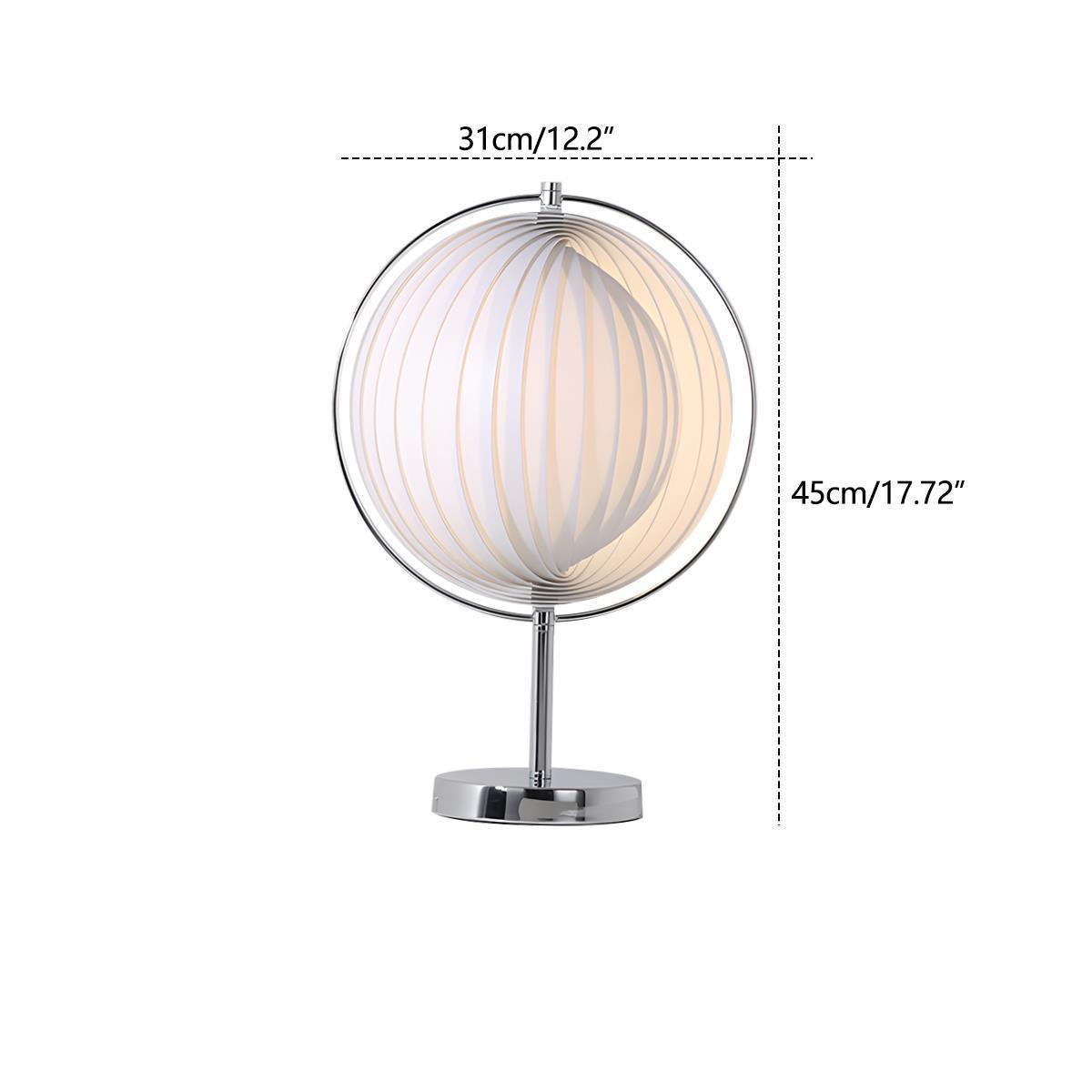 Lampe sur pied LED Globe avec abat-jour plissé moderne