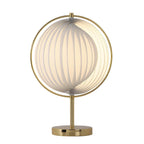 Lampe sur pied LED Globe avec abat-jour plissé moderne