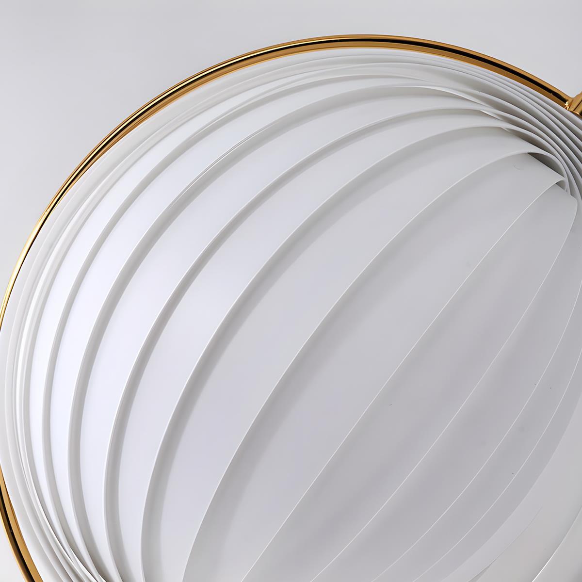 Lampe sur pied LED Globe avec abat-jour plissé moderne