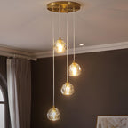 Luminaires suspendus en cristal et laiton moderne dimmables