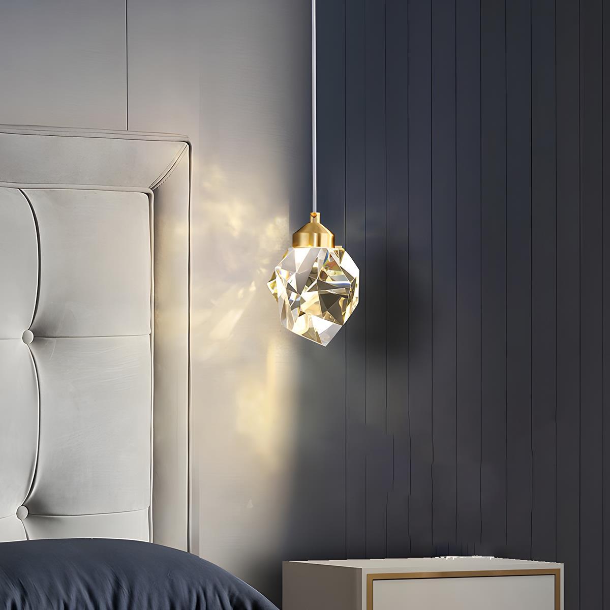 Luminaires suspendus en cristal et laiton moderne dimmables
