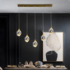 Luminaires suspendus en cristal et laiton moderne dimmables