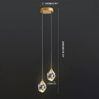 Luminaires suspendus en cristal et laiton moderne dimmables