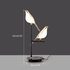 Lampe de Table LED Intérieure Oiseau Pie de Luxe Moderne