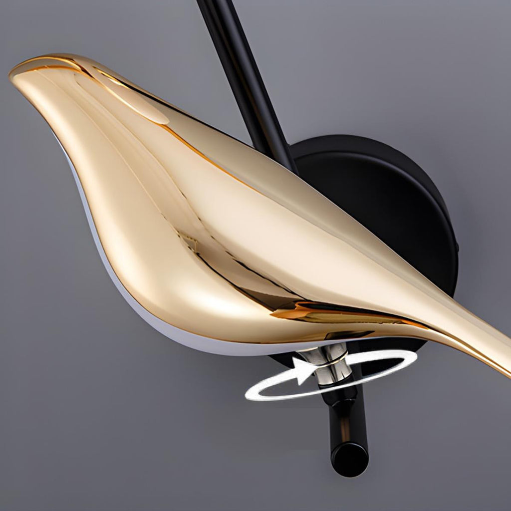 Lampe de Table LED Intérieure Oiseau Pie de Luxe Moderne