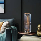Lampe de Table LED Intérieure Carrée en Cristal de Luxe Moderne