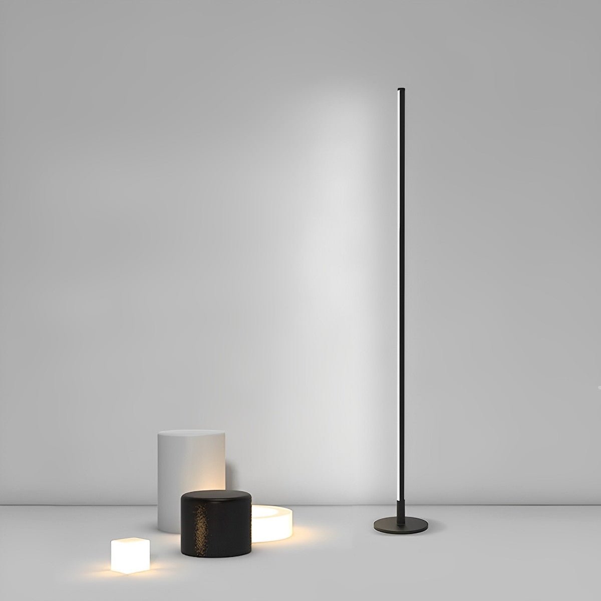 Lampe de sol LED ultra-fine moderne et minimaliste pour salon et chambre