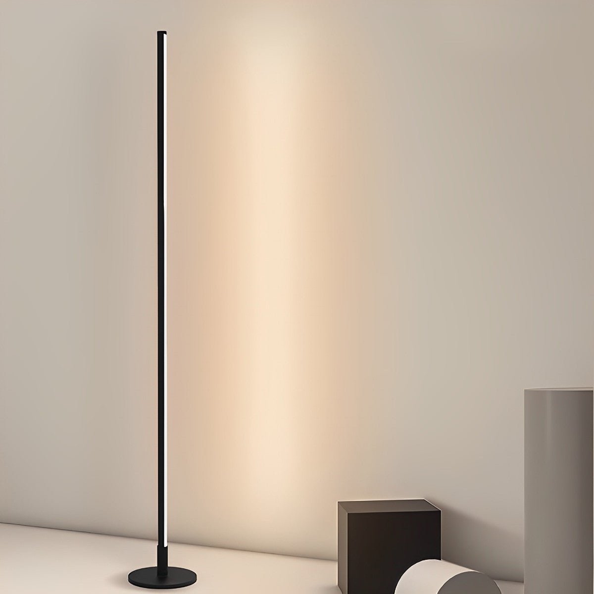 Lampe de sol LED ultra-fine moderne et minimaliste pour salon et chambre