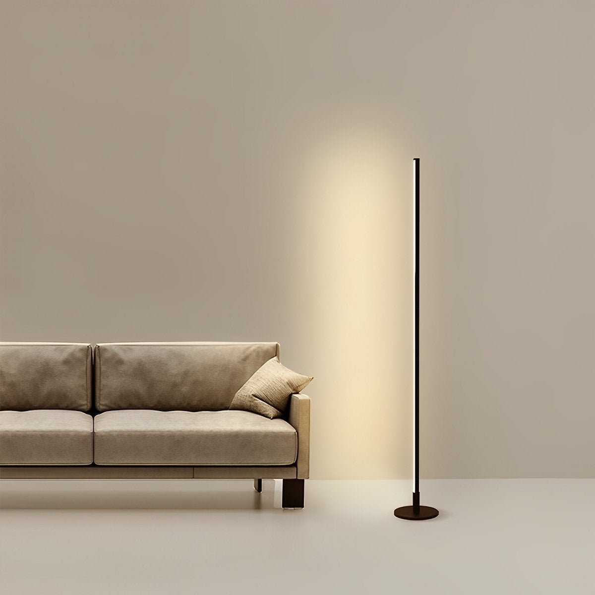 Lampe de sol LED ultra-fine moderne et minimaliste pour salon et chambre