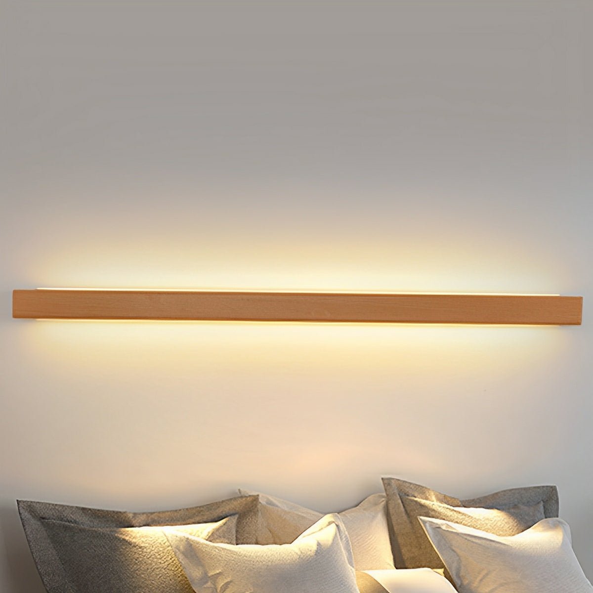 Applique Murale LED Longue Bande en Bois Minimaliste Moderne
