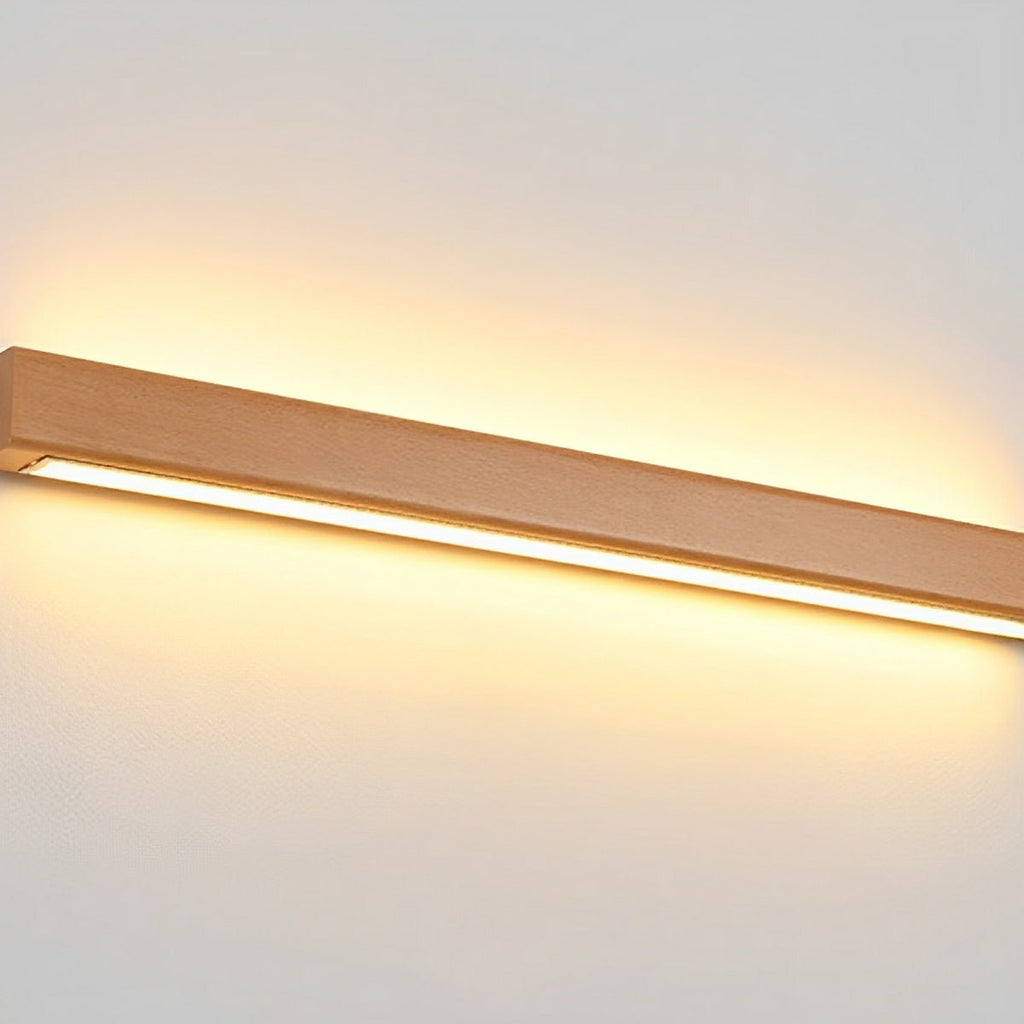 Applique Murale LED Longue Bande en Bois Minimaliste Moderne