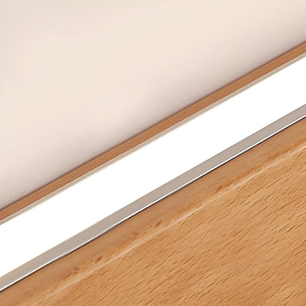 Applique Murale LED Longue Bande en Bois Minimaliste Moderne