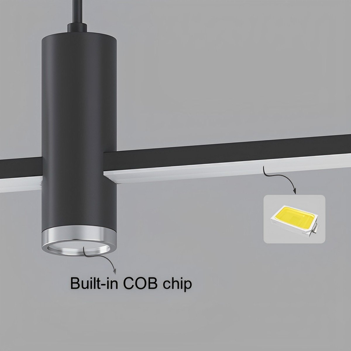 Luminaires suspendus LED longs modernes et minimalistes