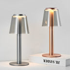 Lampe de table à LED moderne en forme de champignon avec variateur tactile