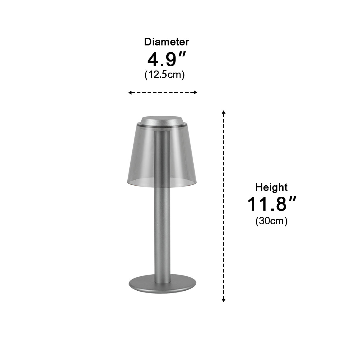 Lampe de table à LED moderne en forme de champignon avec variateur tactile