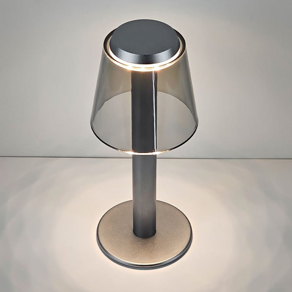 Lampe de table à LED moderne en forme de champignon avec variateur tactile