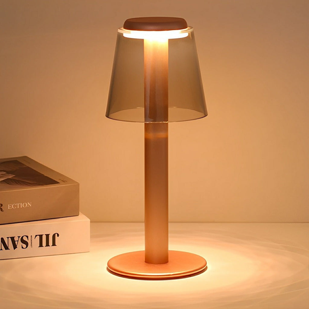 Lampe de table à LED moderne en forme de champignon avec variateur tactile