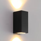 Laveur de Mur Étanche Double Lumière Carré Moderne pour Extérieur